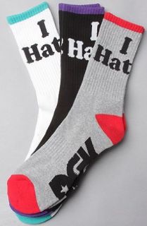 DGK The Haters 5 3 Pack Socks in Black, White, & Athletic