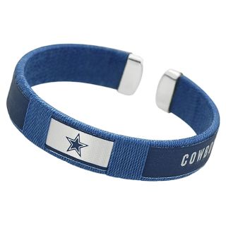 Silvertone Nylon Dallas Cowboys Cuff Bracelet