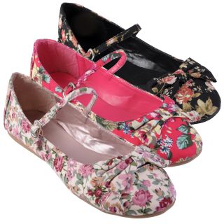 Journee Collection Womens Zoom Bow Accent Mary Jane Ballet Flat