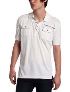 Modern Culture Young Mens Utility Polo Shirt, White