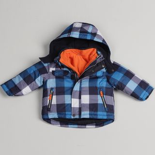Carters Toddler Boys Blue Plaid Systems Jacket