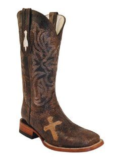 Ferrini Cowhide Cross Vamp Cowgirl Boots Shoes
