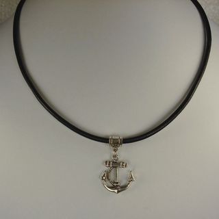 Jewelry by Dawn Anchor Greek Leather Necklace