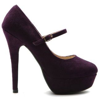 Pumps Platform Fuax Suede Mary Jane High Heels Multi Colored Shoes