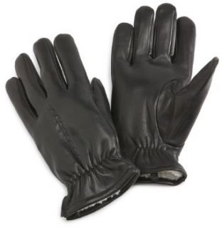 Isotoner Mens Isotoner Leather Glove With One Draw With