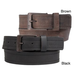 Timberland Mens Casual Topstitched Genuine Leather Belt