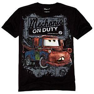 Organic Disney Cars Tow Mater Tee for Adults Clothing