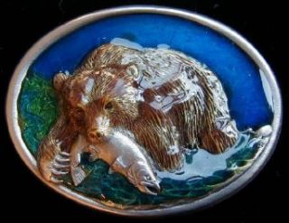 Grizzly Colored Belt Buckle Clothing