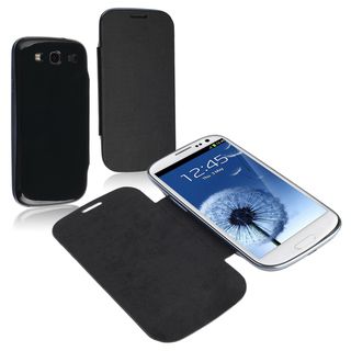 BasAcc Black Leather Case for Samsung© Galaxy SIII/ S3