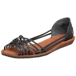 Reef Womens Vero Peep Toe Sandal,Black,5 M US Shoes
