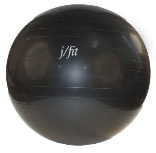 j/fit 85cm Stability Exercise Ball (Black) Sports