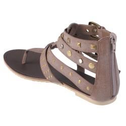 Journee Collection Womens Slick 37 T strap Gladiator Sandals