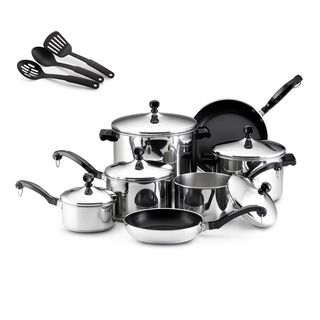 Farberware Classic Stainless Steel 15 Piece Cookware Set