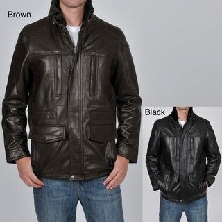 Knoles & Carter Mens Faux Fur lined Leather Jacket