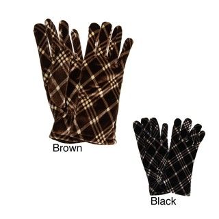 Cejon Womens Plaid Velvet Gloves