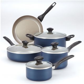 Farberware Blue Nonstick 12 piece Cookware Set