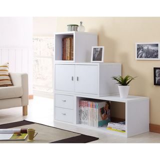 Allure Modular Storage Cabinet in White (Set of 4 )