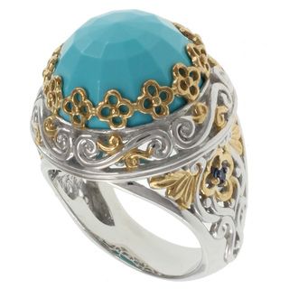 Michael Valitutti Two tone Blue Turquoise Ring