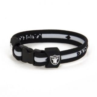 NFL Oakland Raiders 8.5in Titanium Twist Bracelet by Eagle