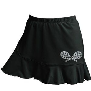 Rhinestone Flounce Tennis Skort Clothing