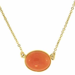 Mason Kay 14k Yellow Gold Red Jade Necklace