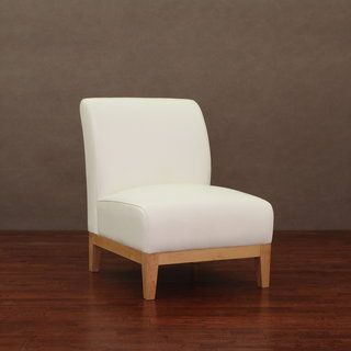 Cole White Leather Chair