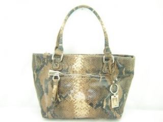 Giani Bernini Small Python Leather Handbag Purse ~ Brown
