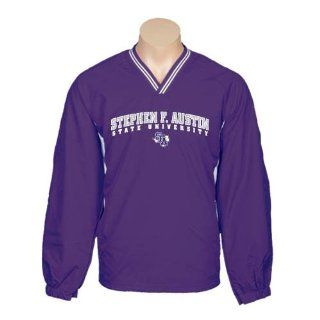 Stephen F. Austin Colorblock V Neck Purple/White Raglan