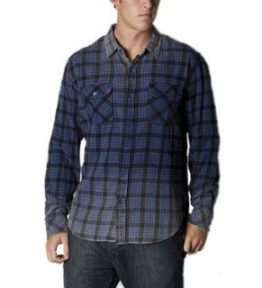 Quiksilver Mens Rankin Plaid Flannel Shirt Blue XL