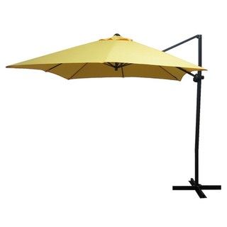 Elegant Sunflower Yellow Offset Square Steel Umbrella