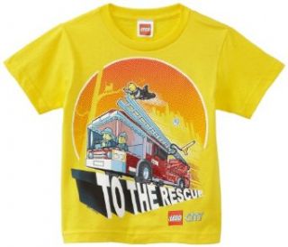 Lego City Boys 2 7 To The Rescue Shirt, Yellow, Small(4