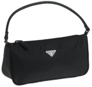 Prada Womens MV633 Mini Nylon Handbag, Black Clothing
