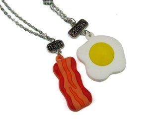 Scratch n Sniff Best Friends Bacon and Eggs Pendants