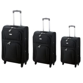 Set de 3 valises 50/60/70cm noir SE195N   Set de 3 valises noires