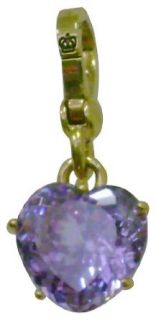 Juicy Couture Purple Crystal Heart Charm Clothing