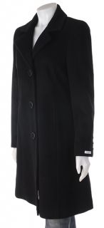 Claiborne Black Wool Princess Style Coat