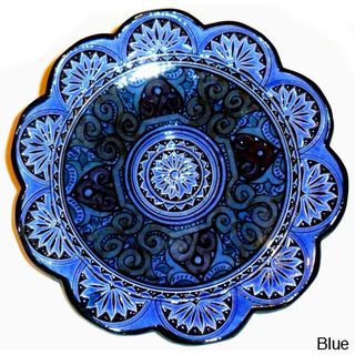 Ceramic Moroccan Sunset Engraved Decorative Plate (Morocco