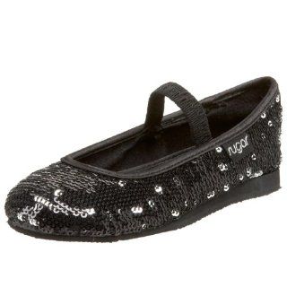 Kid Sticky Rice Sequin Mary Jane Strap,Black,7 M US Toddler Shoes