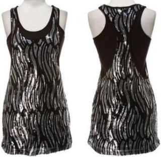 ROMEO & JULIET COUTURE Layered Sequined Mini Dress, Silver