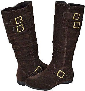 Blossom Bruno 6 Brown Faux Suede Women Casual Boots, 6.5 M US Shoes