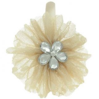 Capelli New York Satin Covered Headband With Lace Flower