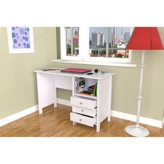 Inval White Modern Straight Desk
