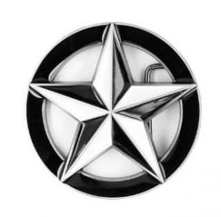 Black and White Star Belt Buckle Clothing