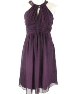 Jones New York Silk Sleeveless Dress Merlot 4 Clothing