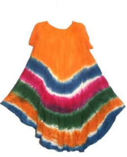 #102 Agan Traders Rayon Tie Dye Beach Umbrella Dress
