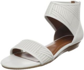 Calvin Klein Womens Bobbi Wedge Sandal,Antique White,6.5 M US Shoes