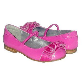 Little Girls Fuchsia Patent Bow Dress Slipper Shoes 12 IM Link Shoes