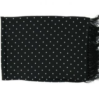 Black Polka Dot Broad Silk Scarf by Michelsons Clothing
