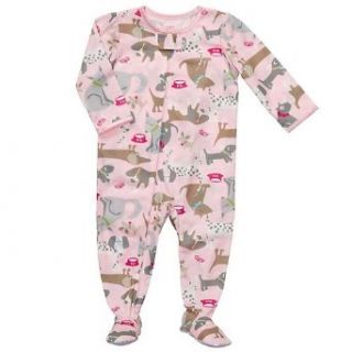Carters Baby Girls Puppy Pajamas, Pink, Sz 24 Mos