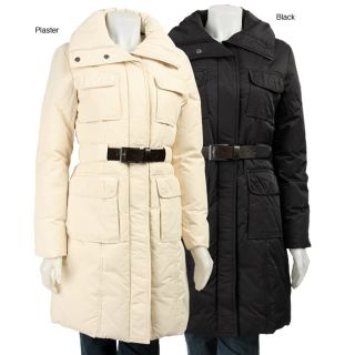 DKNY Womens Down Belted Coat